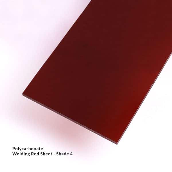 Red Polycarbonate Welding Sheet Shade 4